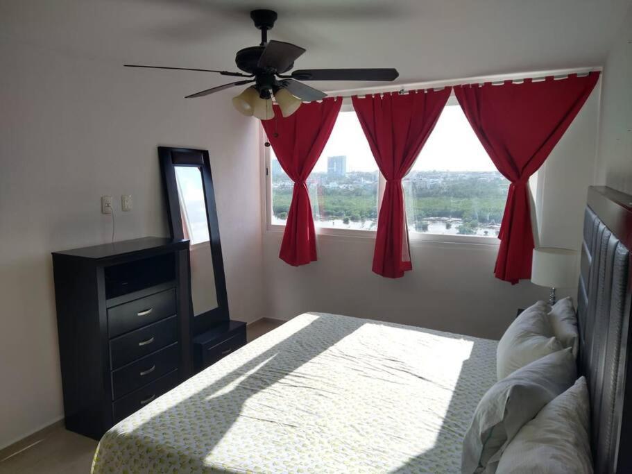 Hermoso Condo De 2 Habitaciones Frente Al Caribe Cancún Exteriör bild