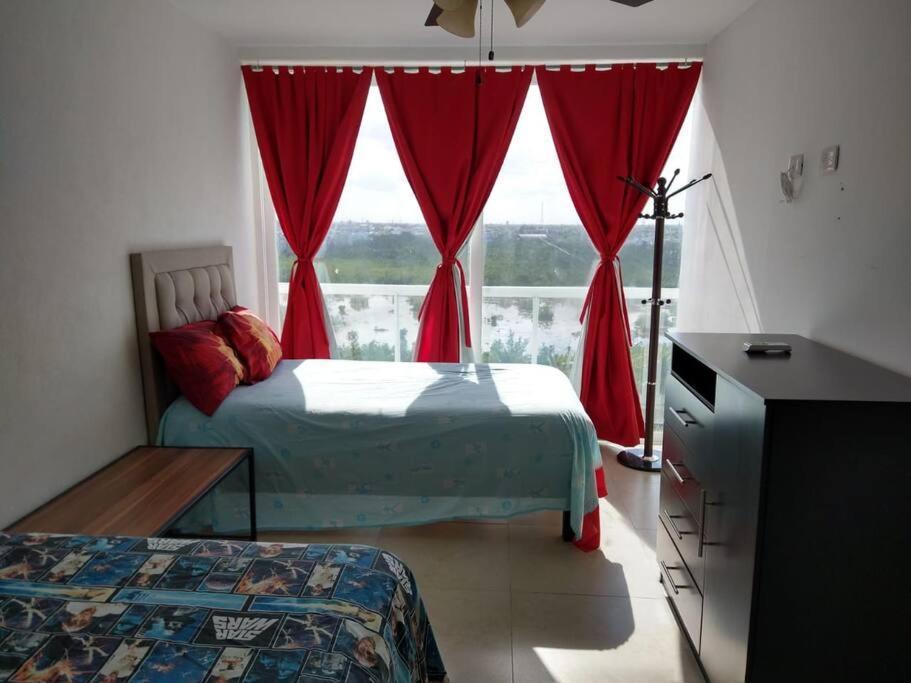 Hermoso Condo De 2 Habitaciones Frente Al Caribe Cancún Exteriör bild